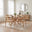 Mette Round Oak Veneer Dining Table & 4 Oak Effect Lyra Chairs