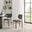 2x Mirelle Grey Fabric Dining Chairs Bronze Legs