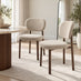 2x Mirelle Beige Boucle Dining Chairs