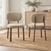 2x Mirelle Beige Boucle Dining Chairs