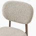 Penrose Walnut & Marble Effect Round Dining Table & 4 Beige Mirelle Chairs