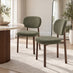 2x Mirelle Green Boucle Dining Chairs