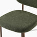 Penrose Walnut & Marble Effect Round Dining Table & 4 Green Mirelle Chairs