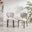 2x Mirelle Grey / Beige Fabric Dining Chairs Bronze Legs