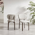 Santorini Round Wood Effect Dining Table 4 Light Grey Mirelle Chairs