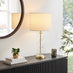 Misha Glass & Brass Bubble Stack Pillar Table Lamp