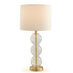Misha Glass & Brass Bubble Stack Pillar Table Lamp