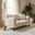 Monroe Beige Chenille Fabric 2 Seater Sofa