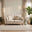 Monroe Beige Chenille Fabric 2 Seater Sofa