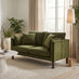 Monroe Green Chenille Fabric 2 Seater Sofa