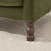 Monroe Green Chenille Fabric 2 Seater Sofa
