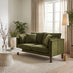 Monroe Green Chenille Fabric 2 Seater Sofa