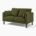 Monroe Green Chenille Fabric 2 Seater Sofa