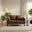 Monroe Brown Faux Leather 2 Seater Sofa