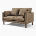 Monroe Brown Faux Leather 2 Seater Sofa