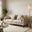 Monroe Beige Chenille Fabric 3 Seater Sofa