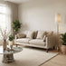 Monroe Beige Chenille Fabric 3 Seater Sofa
