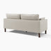 Monroe Beige Chenille Fabric 3 Seater Sofa