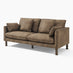 Monroe Brown Faux Leather 3 Seater Sofa