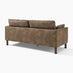 Monroe Brown Faux Leather 3 Seater Sofa