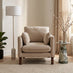 Monroe Beige Chenille Fabric Armchair