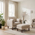 Monroe Beige Chenille Fabric Armchair