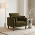Monroe Green Chenille Fabric Armchair