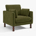 Monroe Green Chenille Fabric Armchair