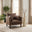 Monroe Brown Faux Leather Armchair
