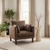 Monroe Brown Faux Leather Armchair