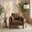 Monroe Brown Faux Leather Armchair
