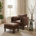 Monroe Brown Faux Leather Armchair