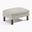 Monroe Beige Chenille Fabric Footstool