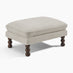 Monroe Beige Chenille Fabric Footstool