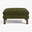 Monroe Green Chenille Fabric Footstool