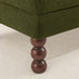 Monroe Green Chenille Fabric Footstool