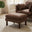 Monroe Brown Faux Leather Footstool