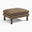 Monroe Brown Faux Leather Footstool