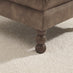 Monroe Brown Faux Leather Footstool