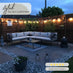 Montenegro Grey Metal & Light Grey 6 Seat Corner Garden Sofa Set