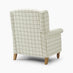 Maisette Cream Check Fabric Wingback Accent Armchair