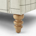 Maisette Cream Check Fabric Wingback Accent Armchair