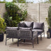Maldives Grey Rattan & Grey 5 Seat Garden Sofa Set