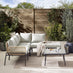 Maldives Beige Rattan & Taupe 5 Seat Garden Sofa Set