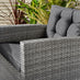 Marbella Grey Rattan 9 Seat Sofa Garden Dining Set