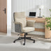 Margaux Grey & Cream Jumbo Corduroy Swivel Office Chair