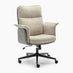 Margaux Grey & Cream Jumbo Corduroy Swivel Office Chair