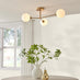Martha 3 Frosted Glass Globes Ceiling Light