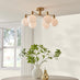 Martha 6 Frosted Glass Globes Ceiling Light