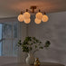 Martha 6 Frosted Glass Globes Ceiling Light